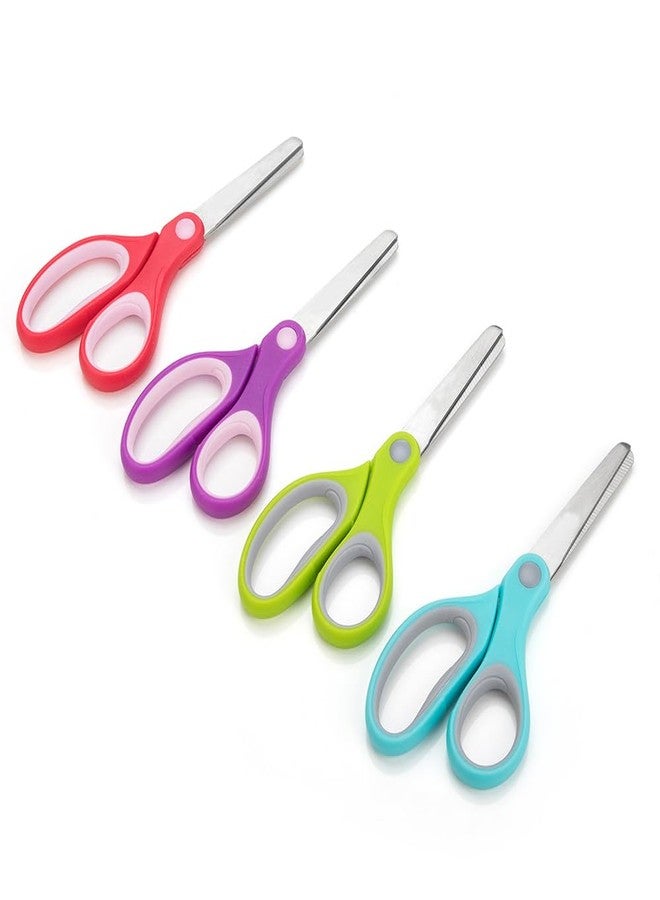 Potamish Kids Scissors (48 Count Teacher Pack, Rounded-tip, 5.6 Inch) - 5.6'' Soft Touch Blunt School Student Scissors Shears PM-003-R48-A (Pack of 48) - Image 3